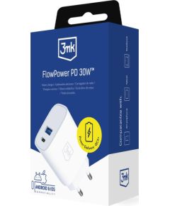 3mk FlowPower 30W 1A1C PD 3 0 QC4+ White (5903108750820) Зарядные устройства