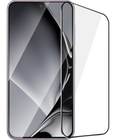 Tempered glass metal frame for Samsung Galaxy S22 Plus / S23 Plus black frame Ekrānu aizsardzība