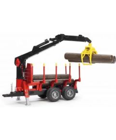 Bruder Professional Series Forestry Trailer with loading Crane and Grab (02252) Mašīnas un piederumi