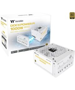 Thermaltake Dockpower FI 1000W Snow (white, 1x 12-pin high power GPU, 5x PCIe, cable management, 1000 watts) Блоки питания