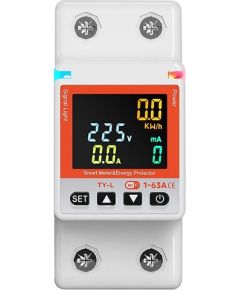 Smart Energy Sensor, 2P+N, 63A, Wi-Fi, Tuya Viedie slēdži