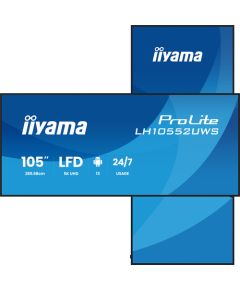 Monitors iiyama signage display Kiosk 2,66 m (104.6") Wi-Fi 500 cd/m UltraWide 5K HD Iebūvēts procesors Android 24/7 Monitori