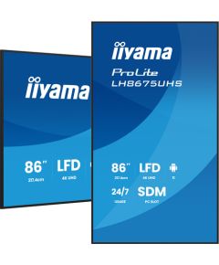 IIYAMA 217cm (85,6") LH8675UHS-B2AG 16:9  3xHDMI+DP+2xUSB (Speditionsversand) Monitori