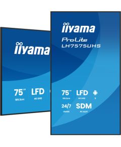 IIYAMA 189.3cm(75") LH7575UHS-B2AG 16:9 3xHDMI+DP+2xUSB (Speditionsversand) LED / LCD мониторы