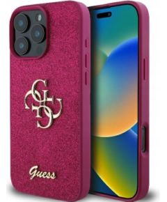 Guess Fixed Glitter Big 4G Case Aizsargapvalks Priekš Apple iPhone 16 Pro Max Neoriģinālie Maciņi