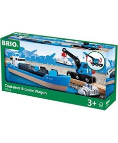 BRIO container ship with crane truck - 33534 Konstruktori 