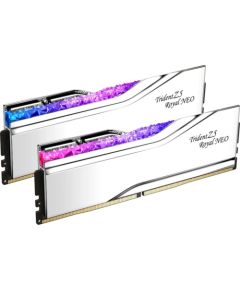 G.Skill DDR5 - 32GB - 6400 - CL - 32 (2x 16 GB) Dual Kit, memory (silver, F5-6400J3239G16GX2-TR5NS, Trident Z5 Royal Neo, AMD EXPO) RAM Operatīvā atmiņa