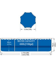 AVENLI Round Frame Swimming Pool 305x76 Set Akumulatori