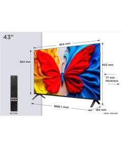 TCL S59K 43S59K TV 109.2 cm (43") Full HD Smart TV Wi-Fi Metallic Televizori
