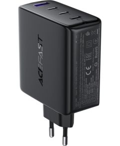 Charger Acefast A94 100W GaN 3xUSB-C/USB-A black Telefonu lādētāji 220v