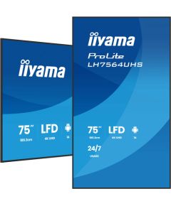 IIYAMA 189.3cm(75") LH7564UHS-B1AG 16:9 2xHDMI+USB-C (Speditionsversand) Monitori