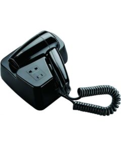 Настенный фен для волос, 1300W, 2 режима скорости, Чёрный, 5R51100HTB, Rosberg фены