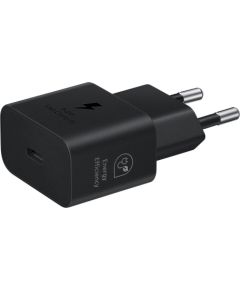 EP-T2510EBE + EP-DN980BBE Samsung USB-C 25W Travel Charger + USB-C Data Cable Ceļojumu lādētājs + USB-C datu kabelis / melns Telefonu lādētāji 220v