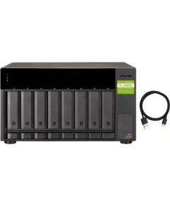 QNAP TL-D800C, Drive Enclosure (Black) Ārējo HDD, SSD korpui