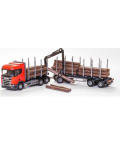 EMEK Scania CR Baļķvedējs un piekabe ar autokrānu, 77 cm Mašīnas un piederumi