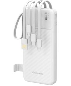 Wozinsky   W11-W 10000mAh 10W Powerbank with Built-in Cables and Flashlight White Power Banks
