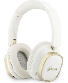 Guess   Rectangle Metal Script Logo ENC Wireless Headphone White Наушники