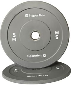 Gumijas svaru disks inSPORTline Bumper Plate Go 5 kg, 50 mm Hanteles