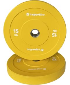 Gumijas svaru disks inSPORTline Bumper Plate Go 15 kg 50 mm Svaru ripas un stieņi