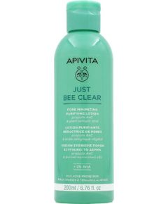 Apivita Just Bee Clear Pore Minimizing Purifying Lotion - Pleťová voda na rozšířené póry a černé tečky 200ml Духи и косметика