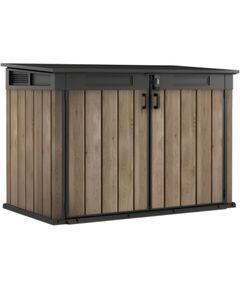 Dārza šķūnis Keter Deco Horizontal Shed walnut tone — ārējais uzglabāšanas risinājums ar horizontālu paneļu dizainu Dārza šķūņi  un uzglabāšana