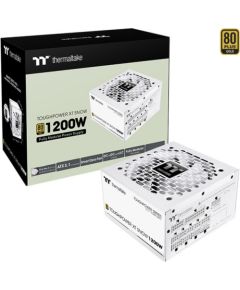 Thermaltake Toughpower XT 1200W Snow (white, 1x 12-pin high power GPU, 5x PCIe, cable management, 1200 watts) Datoru barošanas bloki