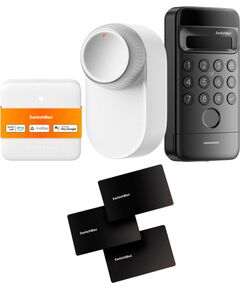 Viedā durvju slēdzene Switchbot Lock Ultra Vision Combo balta Drošības sistēmas