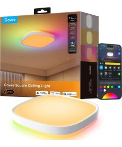 Govee 12-inch Square Smart Ceiling Light RGBWW + RGBIC H80A4 Modernās lampas