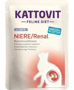 KATTOVIT Feline Diet Niere/Renal Duck - wet cat food - 85g Barība