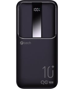 Powerbank C-Tech 10000mAh, Li-Pol, 22,5W, USB-C/USB-A/micro USB Jaunumi - Datori
