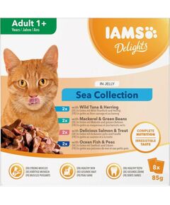Eukanuba IAMS DELIGHTS Adult Sea in Jelly box – wet cat food – 8x85g Barība