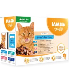Eukanuba IAMS DELIGHTS Adult Sea in Jelly box – wet cat food – 12x85g Barība