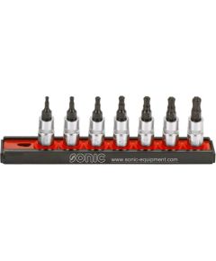 Muciņu ar uzgaļiem komplekts Sonic Equipment 100704; 1/4''; 7 gab. Mehāniskie instrumenti