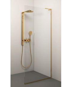 dušas siena Gaia Gold, 1200 mm, h=2000, gold/caurspīdīgs stikls Душевые стенки