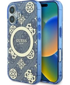 Guess IML Peony On 4G Background MagSafe Защитный Чехол для Apple iPhone 16 Чехлы - альтернативные