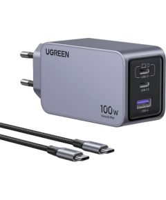 UGREEN Nexode Pro 100W GaN Charger with USB-C Cable Telefonu lādētāji 220v