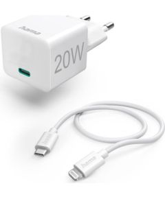 Hama Wall charger and Lightning cable, 20 W, white - Charger with cable Зарядные устройства