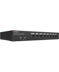 Lindy 8 Port DisplayPort 1.2 & USB 2.0 KVM Switch Data USB kabeļi