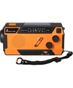 EXTRALINK ELEKTRONISKAIS AVĀRIJAS RADIO ar POWERBANK 4000 mAh AR SOS LUKTURI SR-4000 ar SAULES bateriju Новинки Компьютерная техника
