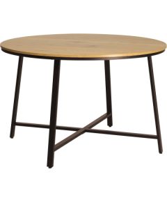 Ēdamistabas galds SANCIA D120xH76cm, ozols/brūns Ēdamistabas mēbeļu komplekti