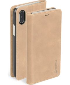 Krusell Sunne 4 Card FolioWallet Apple iPhone XS Max vintage nude Neoriģinālie Maciņi