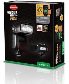 Zibspuldze Hahnel MODUS 600RT MK II priekš Fuji, melna, iebūvēts Li‑Ion akumulators, uzlādes laiks ≈1,5 s Zibspuldzes