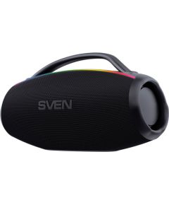 Portable speaker SVEN PS-399, black, power output 50+2x25W (RMS), Auracast, Waterproof (IPx5), TWS, Bluetooth, USB, lithium battery Беспроводные колонки