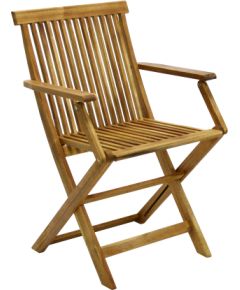 Krēsls FINLAY ar roku balstiem 54x57xH86cm, akācija Jaunumi -Dārzam