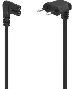 Hama Power Cord, 2-pin 90°, 1,5 m, black - Power cable Сетевые кабели, провода