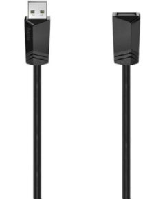 Hama USB Extension Cable, 1,5 m, black - Cable Сетевые кабели, провода