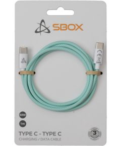 Sbox Type C - Type C M/M 1m green TYPEC-1-G Data USB kabeļi