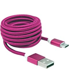 Sbox USB-10315P USB->Micro USB M/M 1.5m, Pitaya Pink Дата USB-кабели