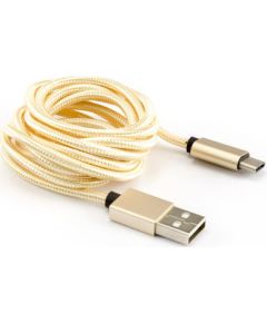 Sbox USB-TYPEC-15G USB->Type C M/M 1.5m Fruity Gold Data USB kabeļi