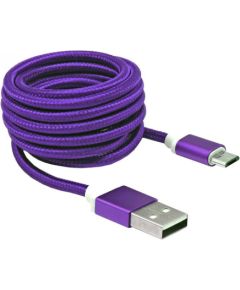 Sbox USB->Micro USB M/M 1m USB-10315U plum purple Дата USB-кабели